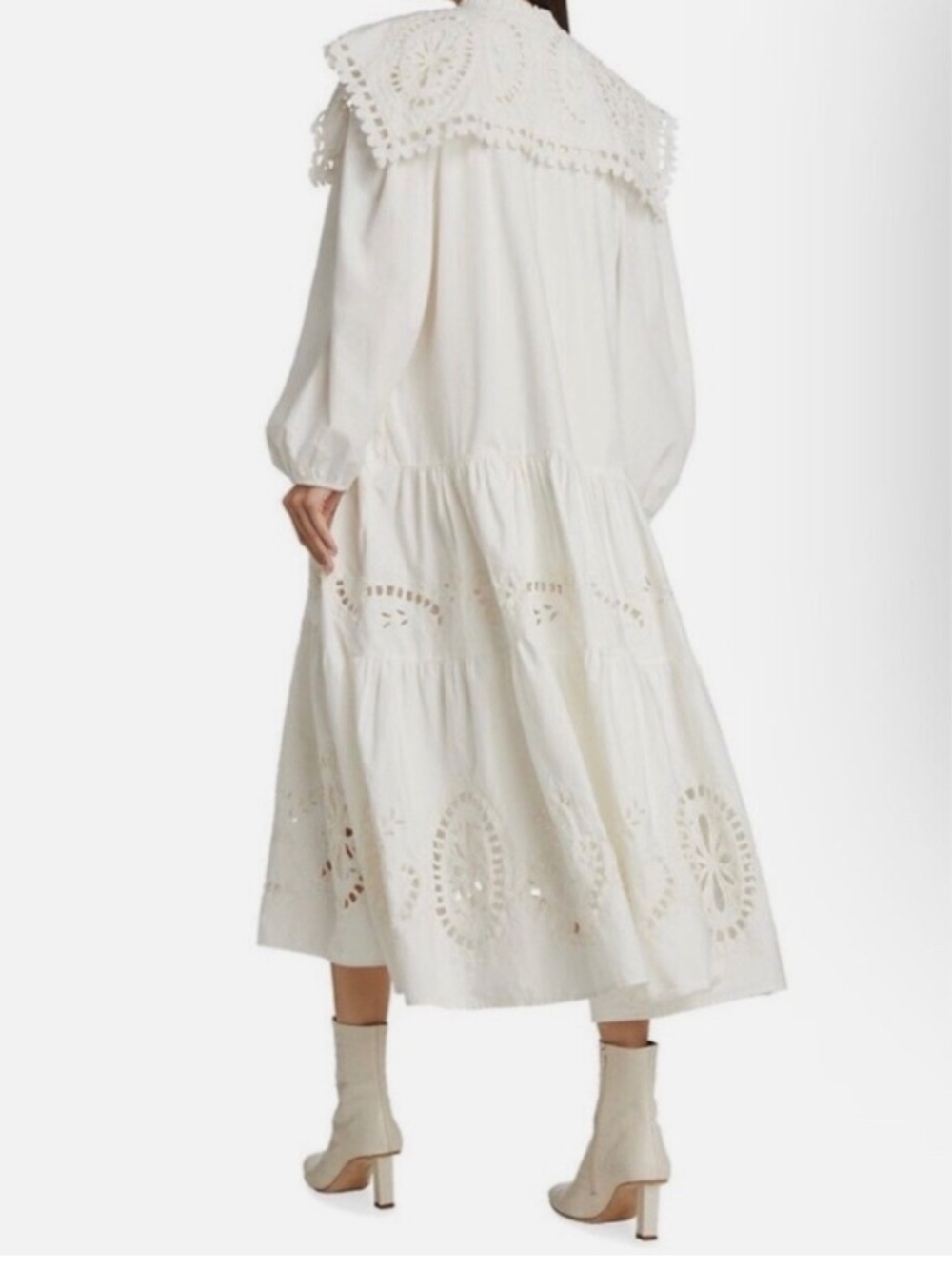 NWT Sea New York Santos eyelet dress size s lace collar - Picture 3 of 11